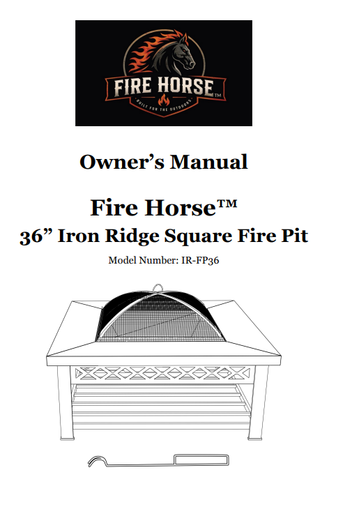 (IR-FP36) 36" Iron Ridge Square Fire Pit Replacement Parts