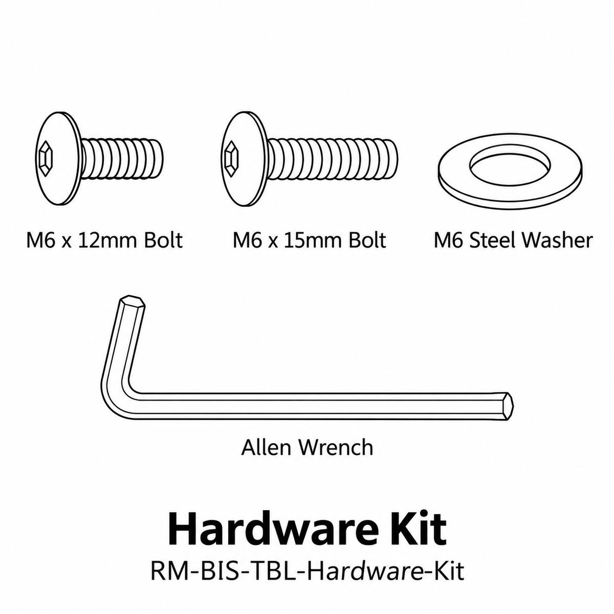 (RM-BIS-TBL) Rosemont 28" Bistro Table Replacement Parts - Inside Out Store