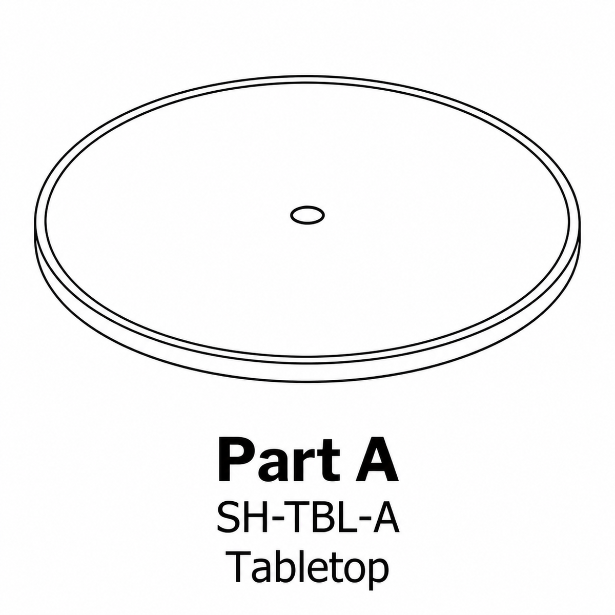 (SH-TBL) Stone Harbor 48" Dinning Table Replacement Parts - Inside Out Store