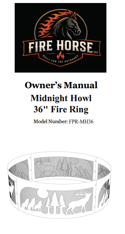 (FPR-MH36) 36" Fire Ring - Midnight Howl Replacement Parts
