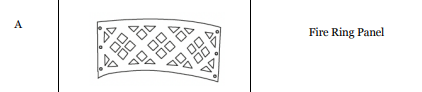 (LAT-R-36) 36" Lattice Fire Ring Replacement Parts