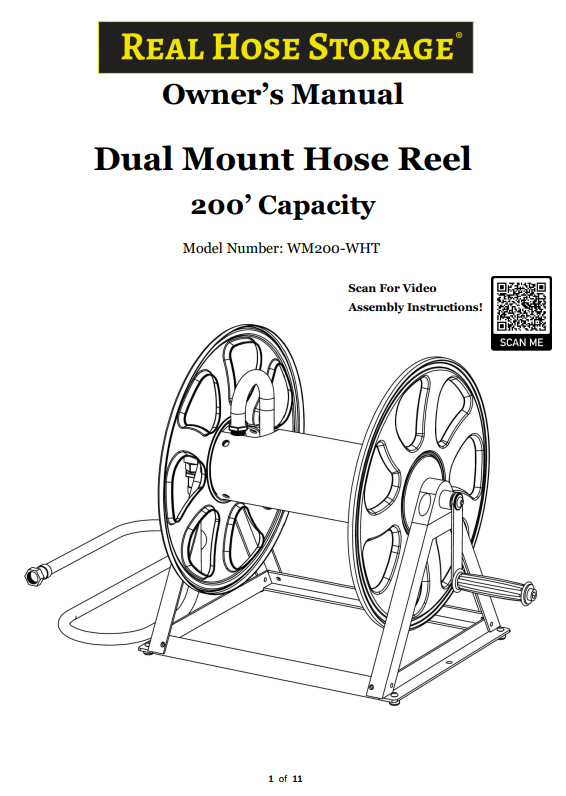 (WM-KD-WHT) Wall Mount Hose Reel - White Replacements Parts