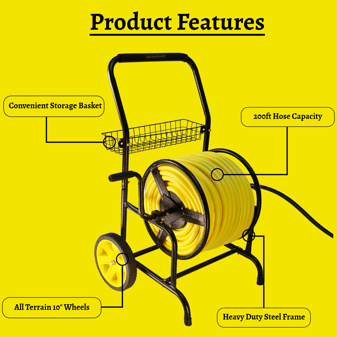 Heavy Duty Metal Hose Reel Cart