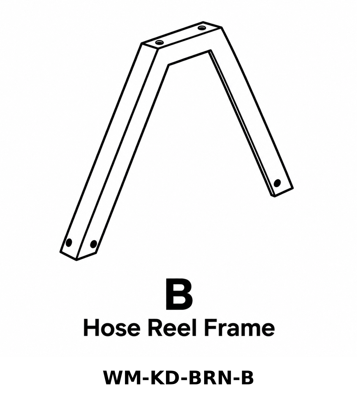 (WM-KD-BRN) Wall Mount Hose Reel - Brown Replacement Parts - Inside Out Store