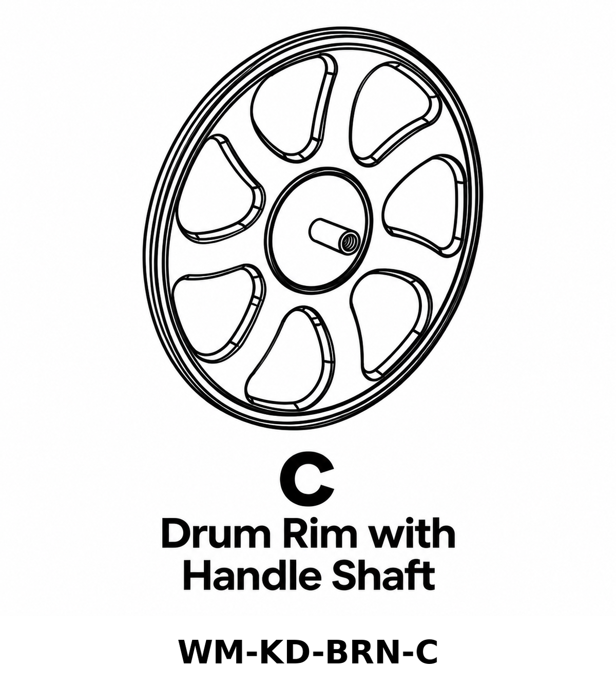 (WM-KD-BRN) Wall Mount Hose Reel - Brown Replacement Parts - Inside Out Store