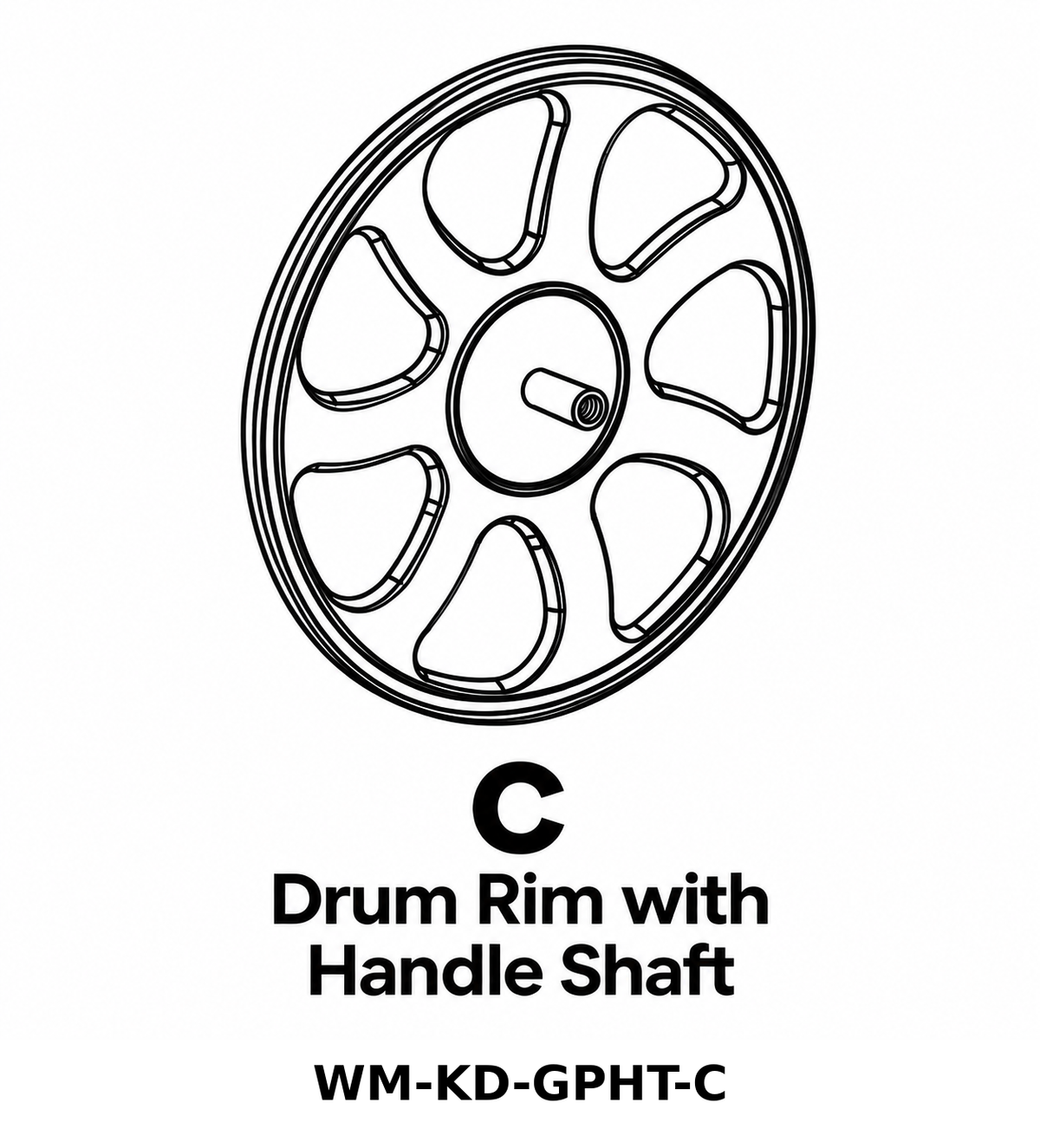 (WM-KD-GPHT) Wall Mount Hose Reel - Graphite Replacement Parts - Inside Out Store