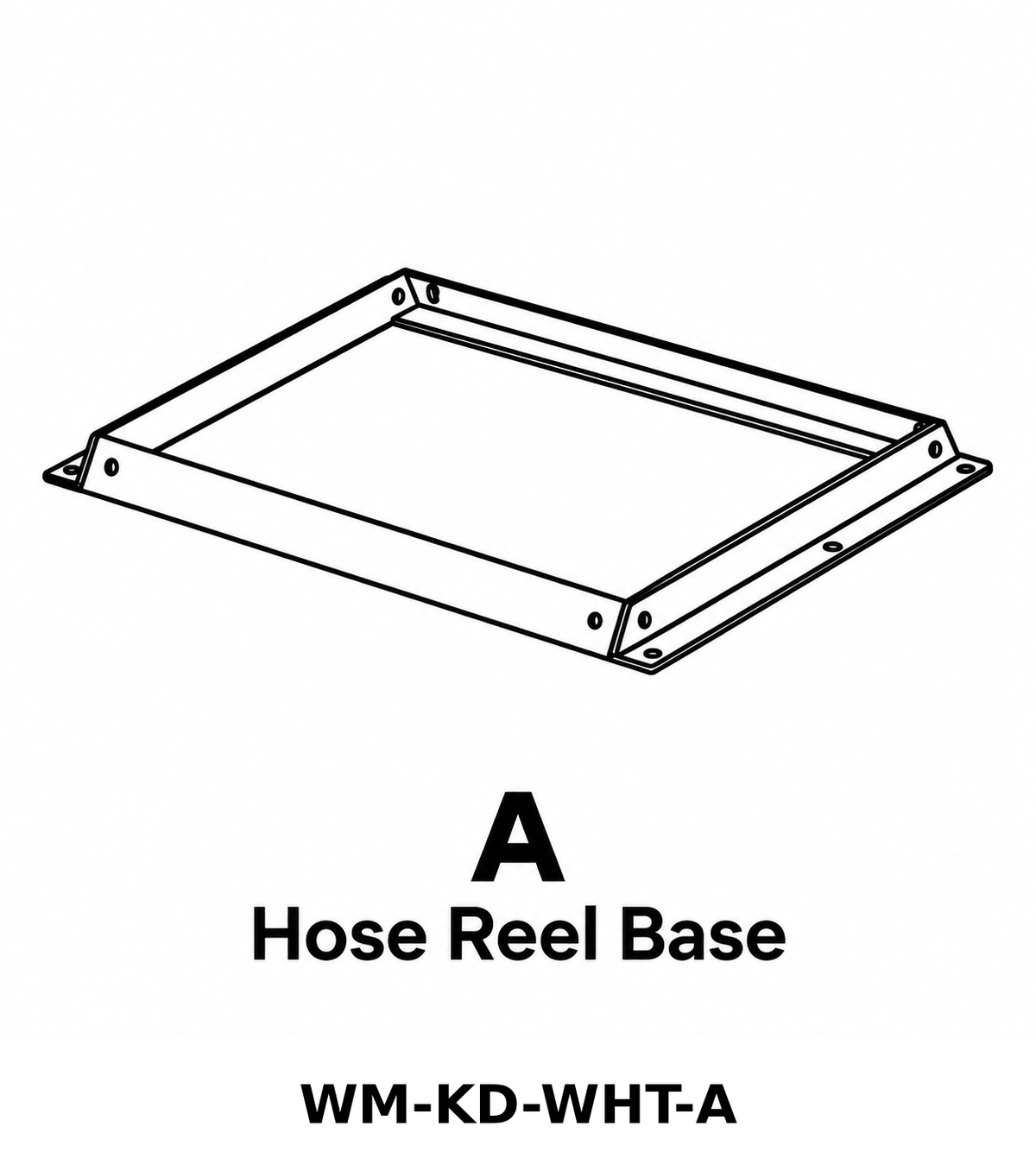 (WM-KD-WHT) Wall Mount Hose Reel - White Replacements Parts - Inside Out Store