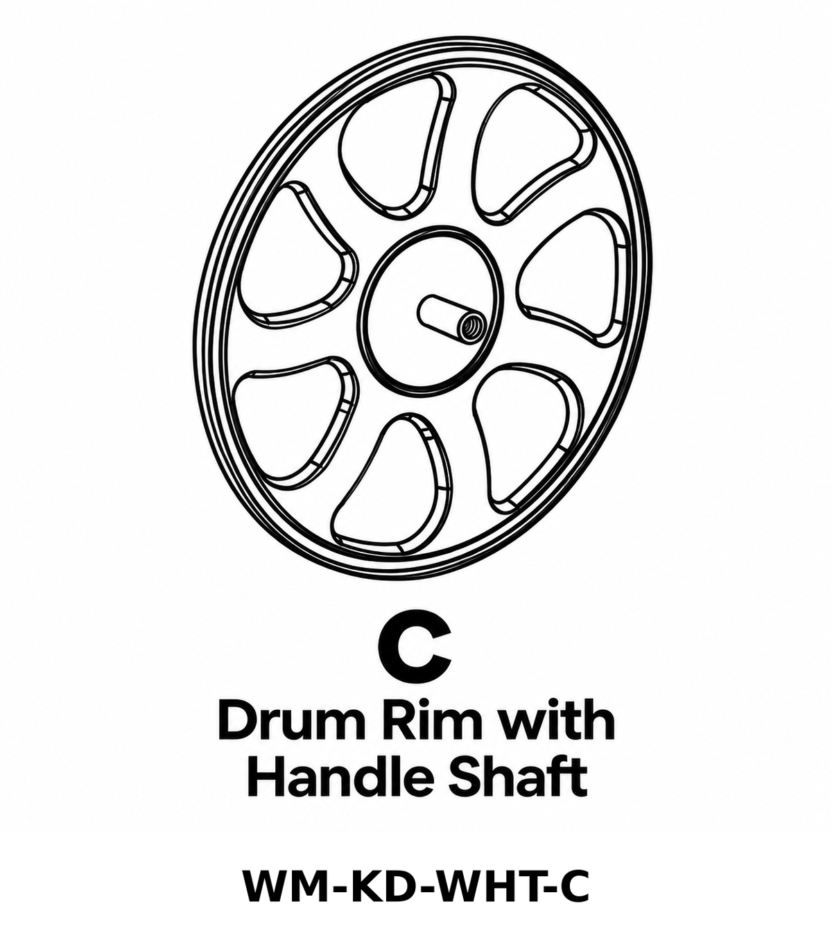(WM-KD-WHT) Wall Mount Hose Reel - White Replacements Parts - Inside Out Store