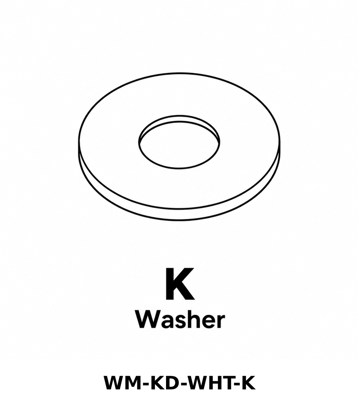 (WM-KD-WHT) Wall Mount Hose Reel - White Replacements Parts - Inside Out Store