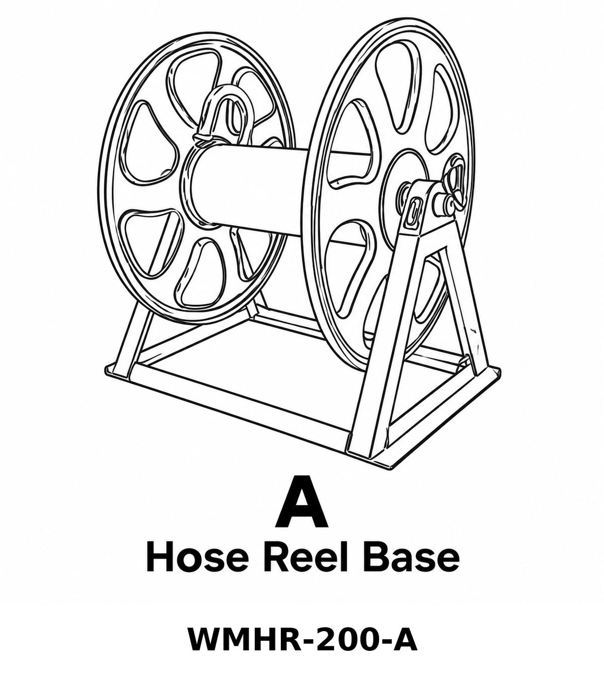(WMHR-200) Wall Mount Hose Reel - Black Replacement Parts - Inside Out Store
