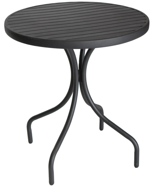West Lake 26” Slat Bistro Table - Black